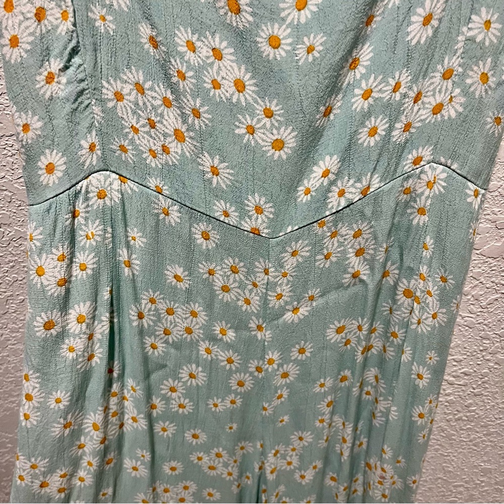 Faithfull the Brand Frankie Seafoam Blue Zhoe Floral Print Jumpsuit - Picture 5 of 16